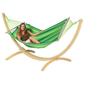 hangmat-met-standaard-1-persoons-wood-relax-groen-afbeelding-1
